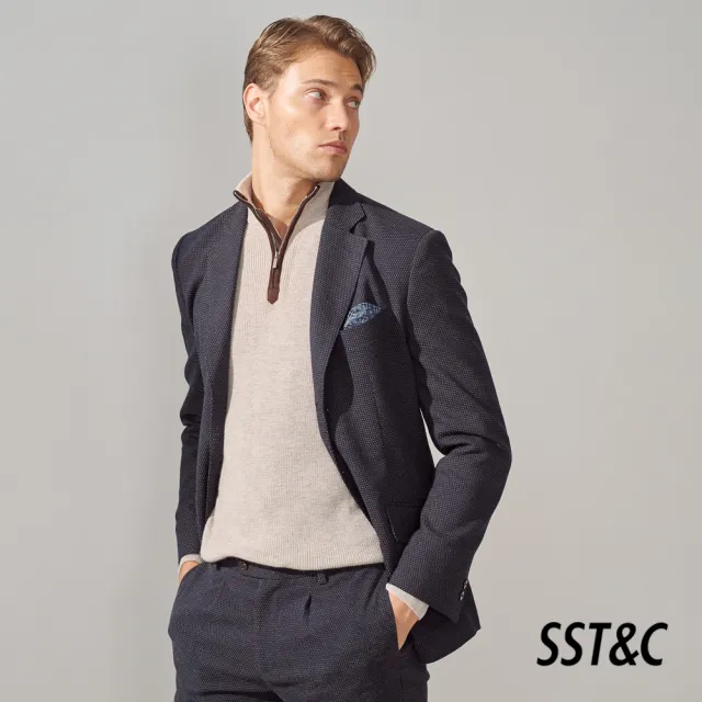 【SST&C】男裝 藏青點點休閒西裝外套0612309005(換季55折)