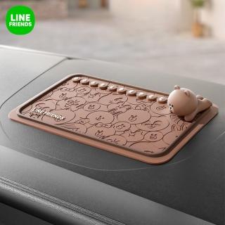 【LINE FRIENDS】熊大兔兔莎莉車用多功能臨時停車號碼牌車用防滑置物墊