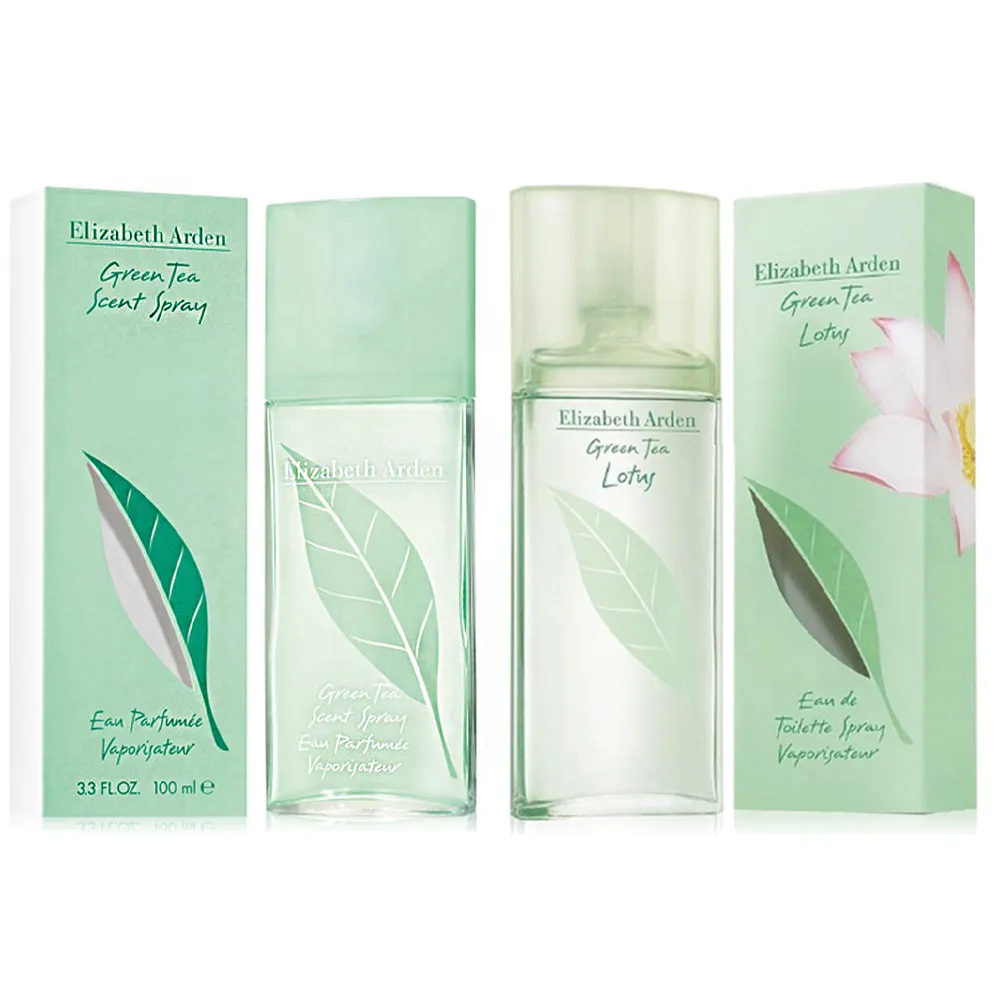 【Elizabeth Arden 伊麗莎白雅頓】綠茶淡香水+綠茶蓮花淡香水100ml(專櫃公司貨)