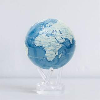 【MOVA】光能地球儀 -文青藍白地圖SKY BLUE AND WHITE 6英吋(居家擺設．精緻送禮．轉運．紀念日．生日)