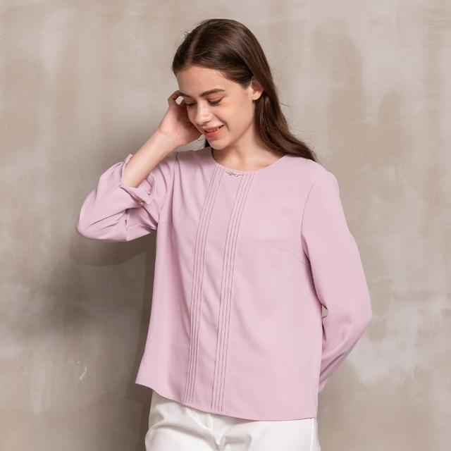 【perng yuh 芃諭名品】漫柔雅緻 褶飾 雪紡上衣(2023 AW Collection｜2C秋冬系列)