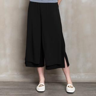 【perng yuh 芃諭名品】*簡約質感 層次 八分寬管褲(2023 AW Collection｜2C秋冬系列)