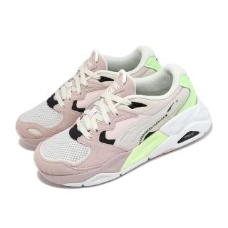 【PUMA】休閒鞋 TRC Mira Supersoft Wns 女鞋 粉紅 綠 麂皮 復古 微厚底(386751-01)