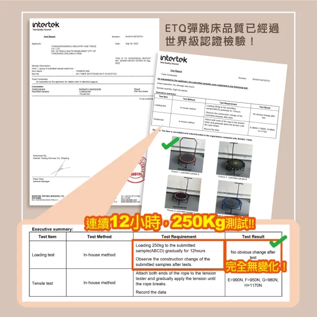 【ETQ USA】可折疊彈跳床 40吋