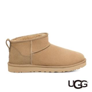 【UGG】男靴/雪靴/低筒靴/毛毛靴/Classic Ultra Mini(卡其色-UG1137391MDSD)