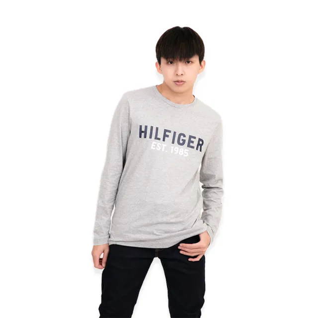 【Tommy Hilfiger】Logo長T 大尺碼 美版偏大 長袖 T恤 純棉 湯米 5色 平輸品(T恤8765BC4)