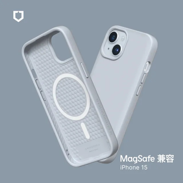 【RHINOSHIELD 犀牛盾】iPhone 15 6.1吋 SolidSuit MagSafe兼容 超強磁吸手機保護殼(經典防摔背蓋殼)