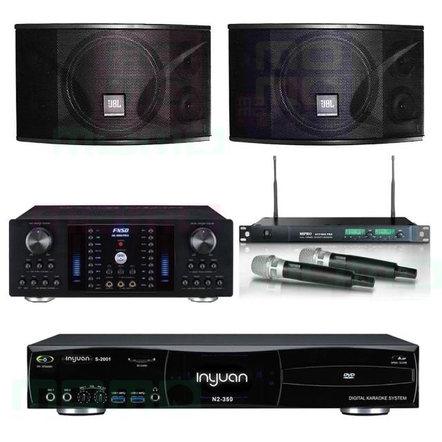 【音圓】N2-350+AK-8800 PRO+ACT-869+JBL Ki110(4TB點歌機+綜合擴大機+無線麥克風+卡拉OK專用喇叭)