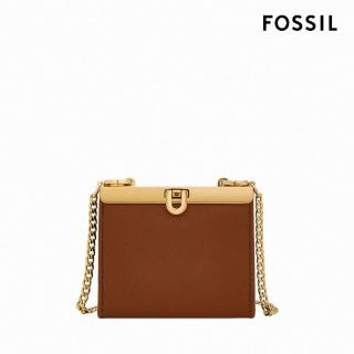 【FOSSIL 官方旗艦館】Penrose 真皮鏈帶短夾-棕色 SL10027200