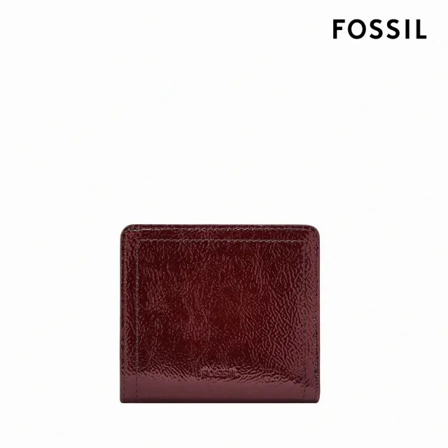 【FOSSIL 官方旗艦館】Logan 真皮短夾-紅木色漆皮 SL10013631