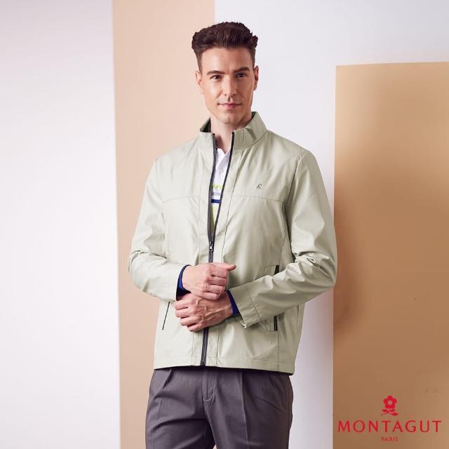 【MONTAGUT 夢特嬌】素色立領防風保暖機能外套(W25003-18淺卡其)