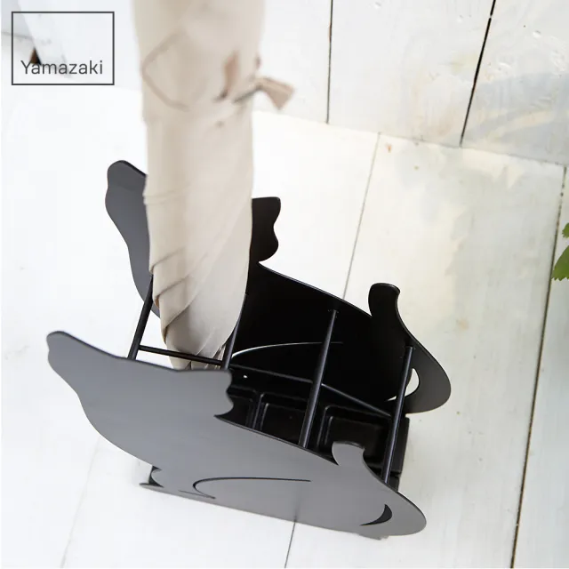 【YAMAZAKI】Cat優雅佇立傘架-黑(傘架/雨傘架/雨傘收納)