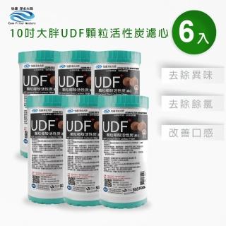 【怡康】10吋大胖UDF椰殼活性碳濾心6入 全屋淨水(本商品不含安裝)