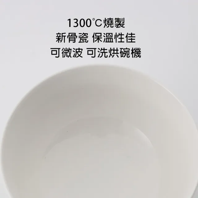 【WANDU 瓦讀】純白系列-羽透光新骨瓷6吋麵碗3件組(瓷碗/碗組/湯碗/沙拉碗/麥片碗/可微波)