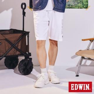 【EDWIN】男裝 復古運動短褲(米白色)