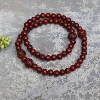 【MoonDy】手鏈 佛珠 紫檀佛珠 紫檀手珠 手飾配飾 蓮花雕刻手串 雙圈手串 情侶手鍊 蓮花雕刻 木手環