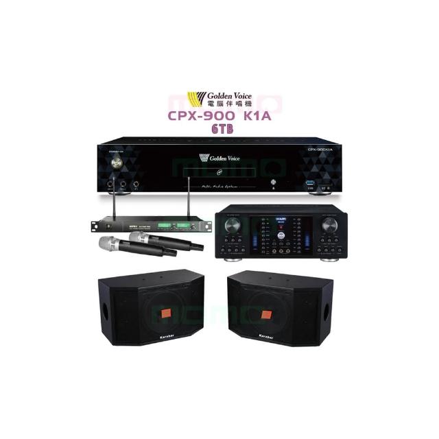【金嗓】K1A+OKAUDIO DB-8AN+ACT-869+KB-4310M(6TB伴唱機+綜合擴大機+無線麥克風+卡拉OK 懸吊式喇叭)