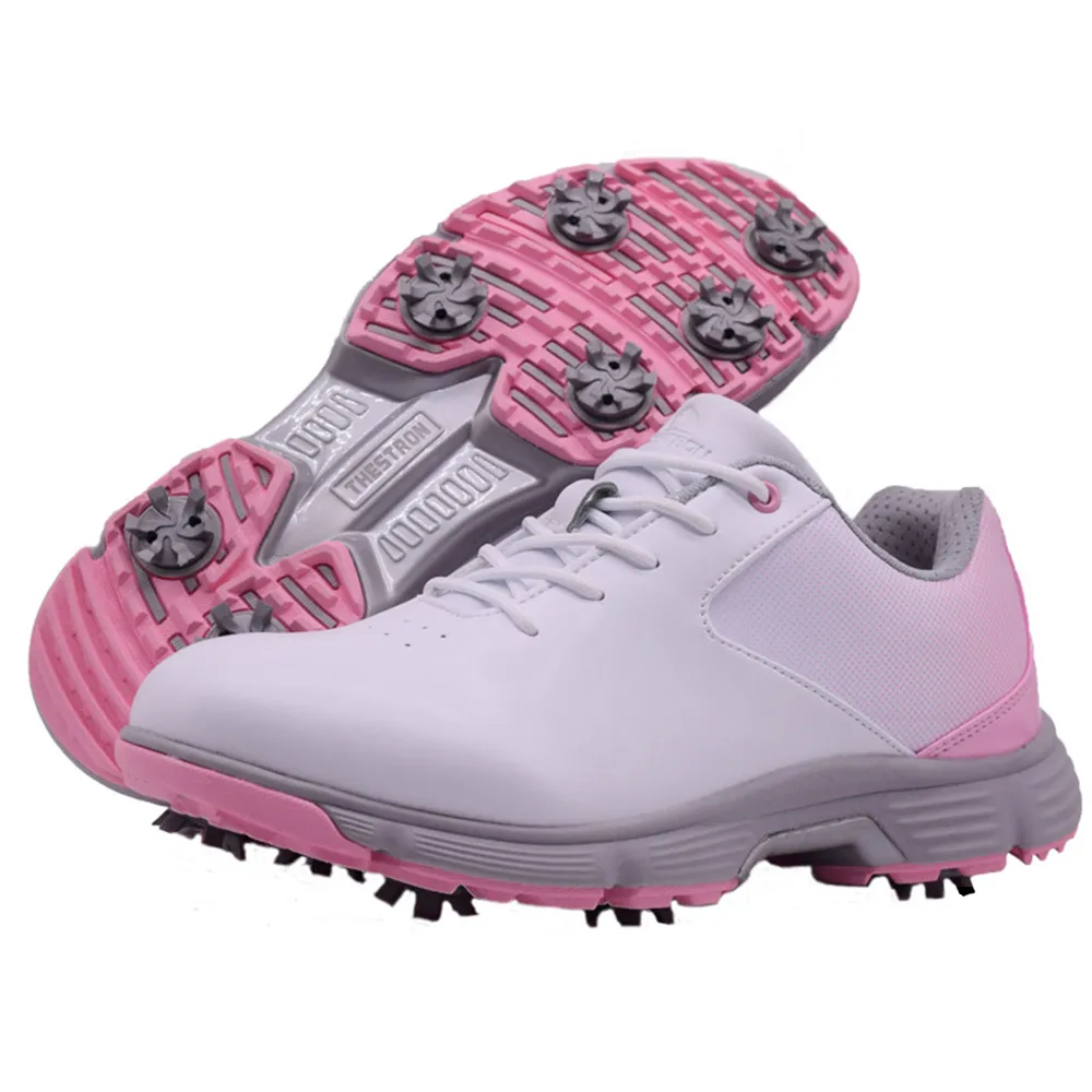 【JP Queen New York】粉紅寶貝高爾夫球防水休閒運動鞋(2色可選)