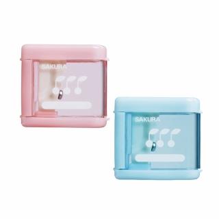 【SAKURA 櫻花】日本小學生削筆器(迷你便利透明削鉛筆器)
