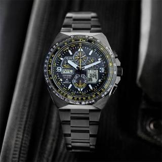 【CITIZEN 星辰】Promaster 限量黑鷹航空錶 光動能手錶 禮物 送禮 推薦(JY8127-59E)