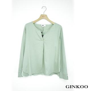 【GINKOO 俊克】半開襟袖衩上衣