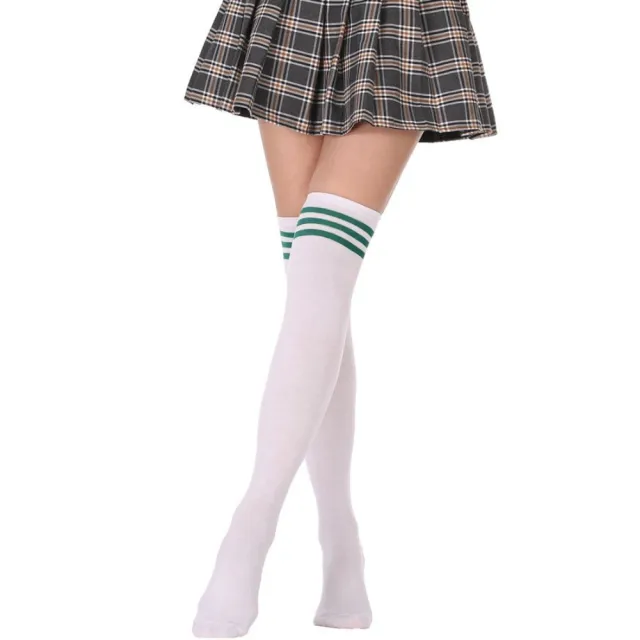 【FALAMILA LML】日系條紋過膝襪 制服學生襪(多色可選 純棉透氣 56KG內可穿)