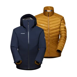 【Mammut 長毛象】Convey 3in1 HS Hooded Jkt W GTX兩件式防水保暖外套 女款 海洋藍/獵豹褐 #1010-29060