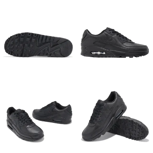 NIKE 耐吉】休閒鞋Air Max 90 LTR 黑男鞋氣墊皮革復古經典(CZ5594-001