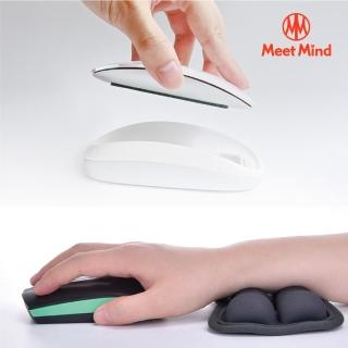 【Meet Mind】巧控滑鼠2人體工學無線充電轉座+INNERNEED 3D氣囊減壓滑鼠護腕墊組合