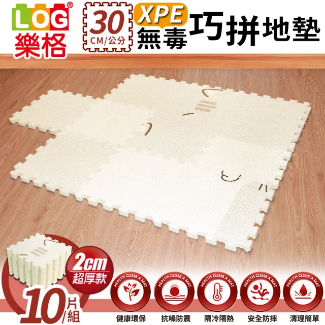 LOG 樂格 XPE環保無毒巧拼地墊 x10片組-小貓凱奇(每片30x30cm)