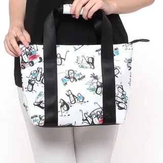 【Munsingwear】企鵝牌 女款白色滿版企鵝印花保冷袋 MLRE0A44