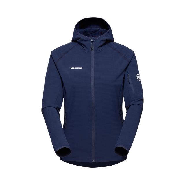 【Mammut 長毛象官方直營】Madris Light ML Hooded Jacket 防風刷毛連帽外套 海洋藍 女款 #1014-03851