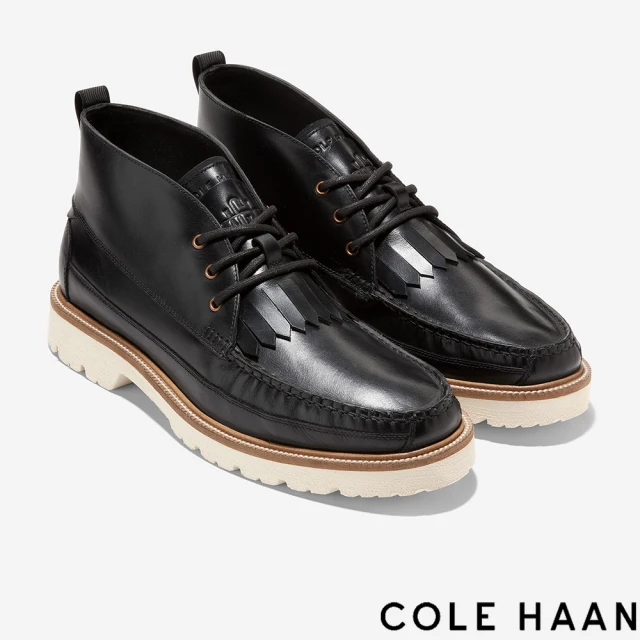 Cole Haan AMERICAN C KILTIE CHUKKA 美國經典流蘇查卡靴-男鞋(黑色-C36313)