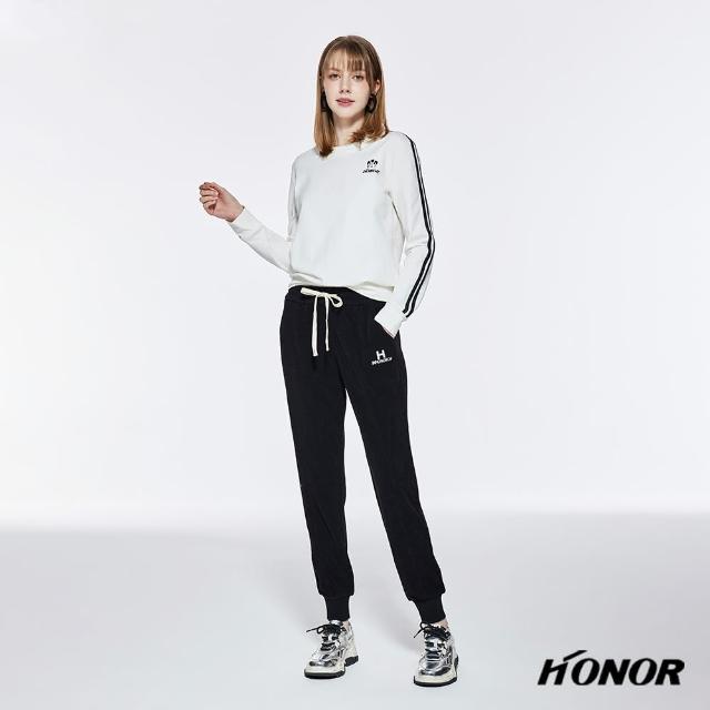 【HONOR 山形屋】英文字母抽繩束口運動褲(MOMO獨家限定)