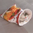【萌貝貝】美式趣味食物響紙貓咪睡袋 貓窩(貓床 貓玩具 互動 玩耍 半封閉)