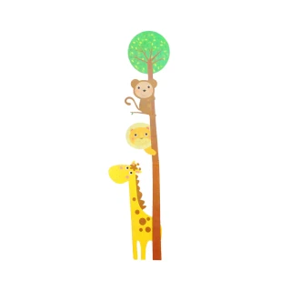 【GoHome】身高測量壁貼(可愛動物 猴子/獅子/長頸鹿)