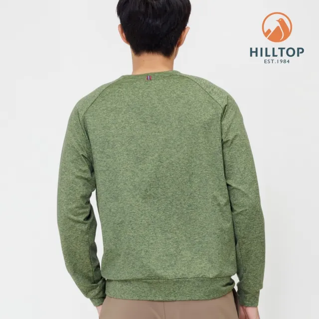 【Hilltop 山頂鳥】POLYGIENE抗菌吸濕快乾保暖彈性刷毛上衣 男款 綠｜PH51XML0ECM0