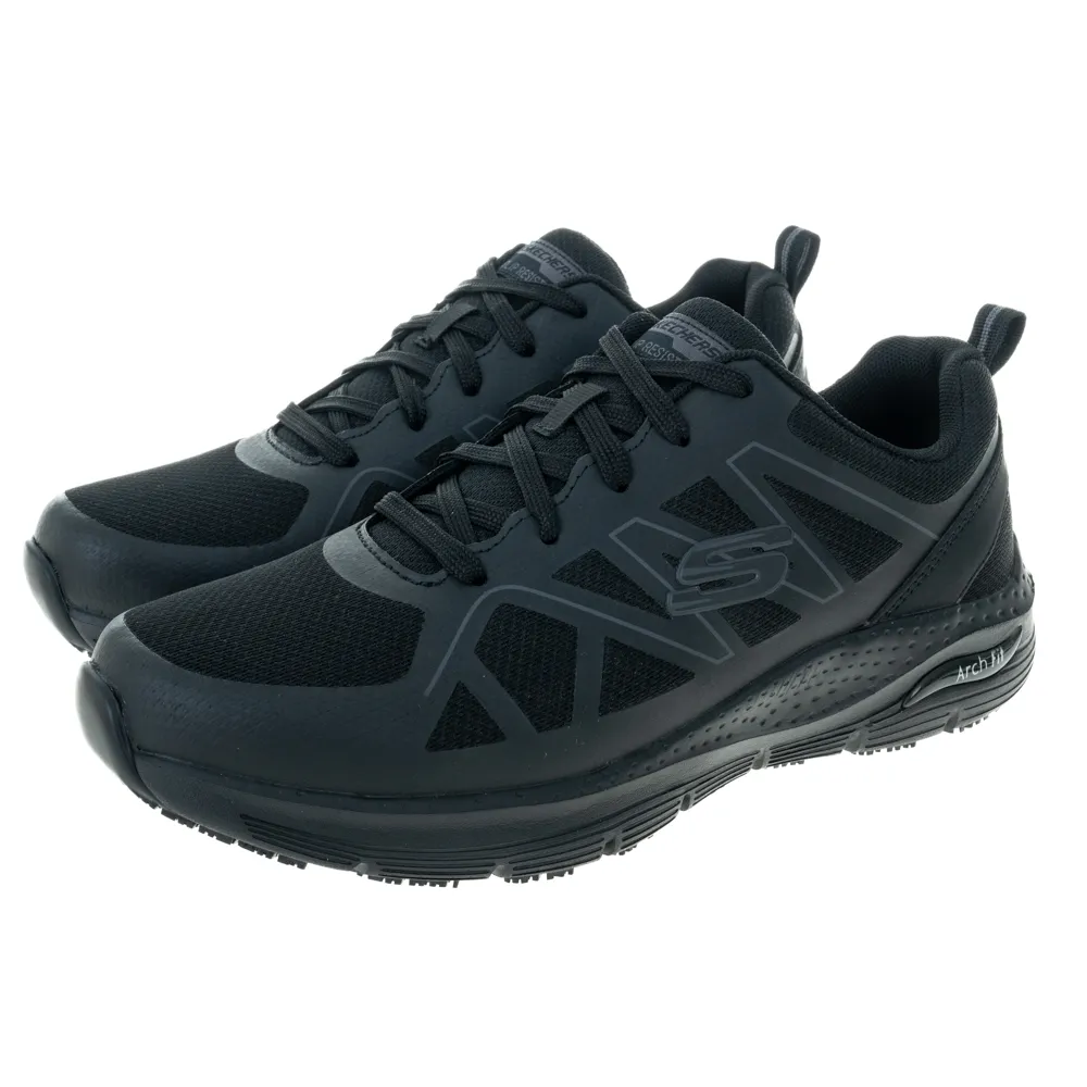 【SKECHERS】男 工作鞋系列 ARCH FIT SR-AXTELL 寬楦款(200025WBLK)