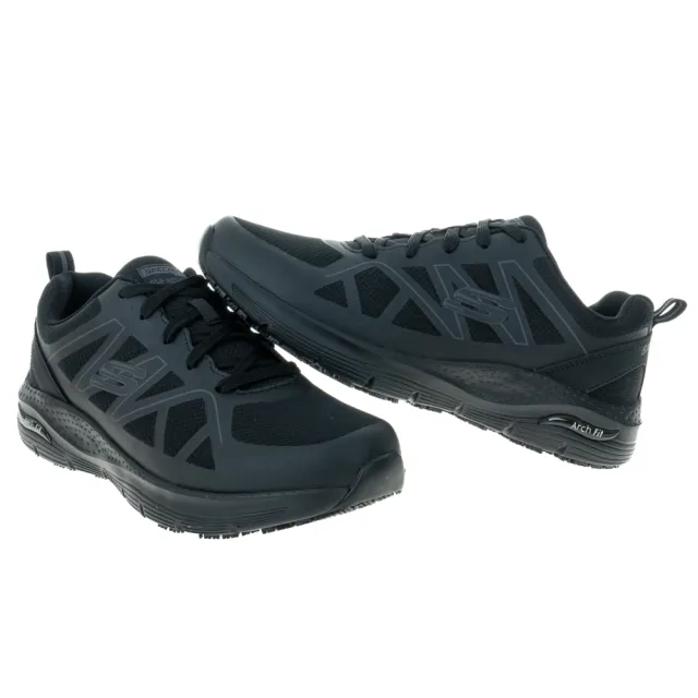 【SKECHERS】男 工作鞋系列 ARCH FIT SR-AXTELL 寬楦款(200025WBLK)