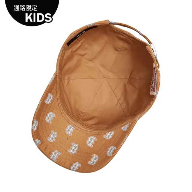 【MLB】童裝 可調式棒球帽 童帽 MONOGRAM系列 波士頓紅襪隊(7ACPM052N-43BGD)