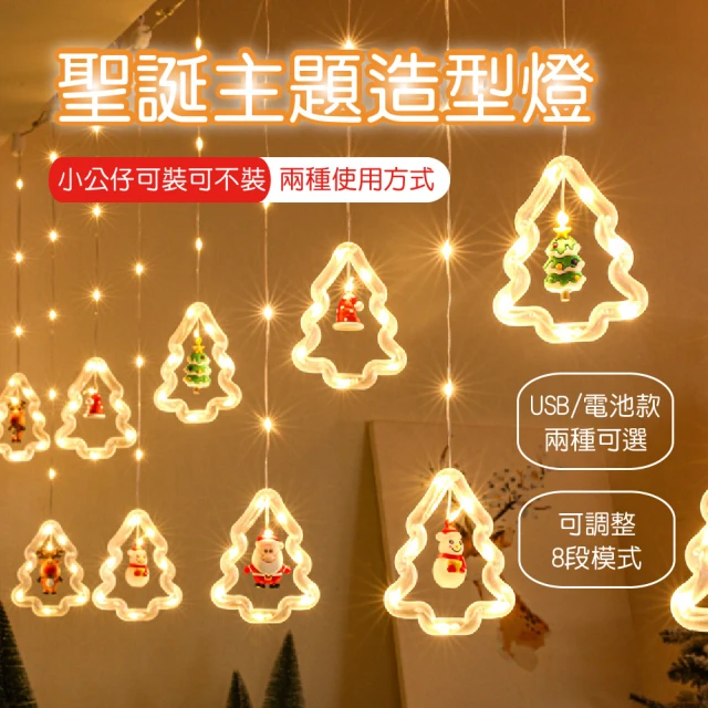 APEX 3米五角星環聖誕裝飾造型LED燈串_附遙控器(聖誕