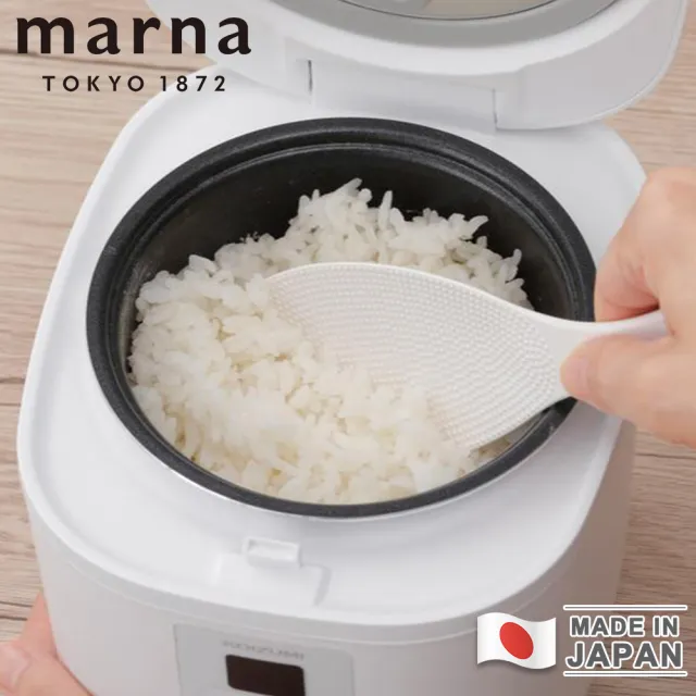 【MARNA】日本製極系列不沾黏飯勺(透明/白色)