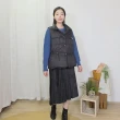 【Hana Mokuba】花木馬日系女裝彈力繩收腰翻領背心式羽絨外套(羽絨背心)