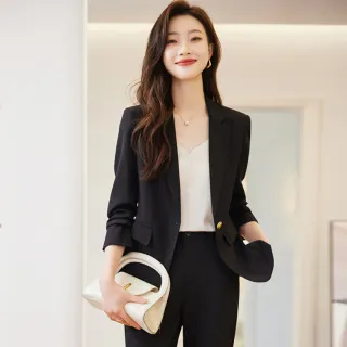 【Very Buy 非常勸敗】純色氣質西裝外套二件式套裝