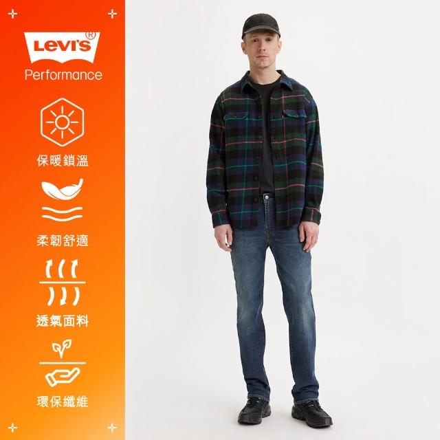 【LEVIS 官方旗艦】男款 514低腰合身直筒牛仔褲 / 深藍刷色水洗 / 保暖彈性布料 熱賣單品