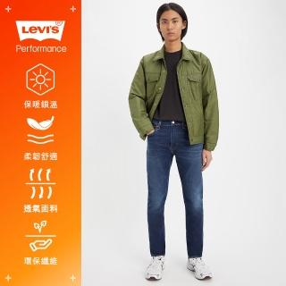 【LEVIS 官方旗艦】男款 上寬下窄 512低腰修身窄管牛仔褲 / 精工深藍刷白水洗 / 保暖彈性布料 熱賣單品