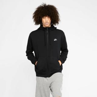 【NIKE 耐吉】外套 男款 運動連帽外套 AS M NSW CLUB HOODIE FZ BB 黑 BV2646-010(3S4060)