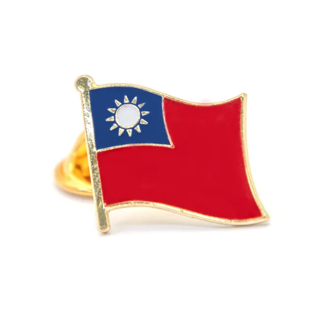 【A-ONE 匯旺】Taiwan 台灣胸章 金屬別針 國徽胸章 別針 辨識 西裝金屬胸徽 國旗別針