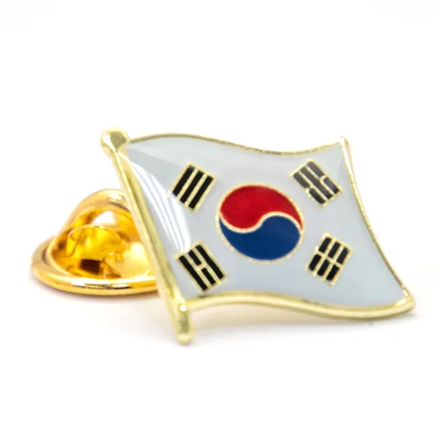 【A-ONE 匯旺】Korea 韓國金屬胸章 國旗胸章 金屬飾品 國旗胸針 金屬胸徽 國旗別針 遊行