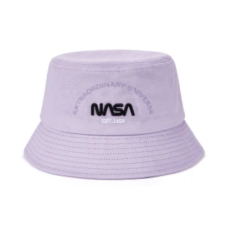 【NASA SPACE】正版授權太空系列 美式街頭風LOGO漁夫帽/NA30007-24(淡紫)